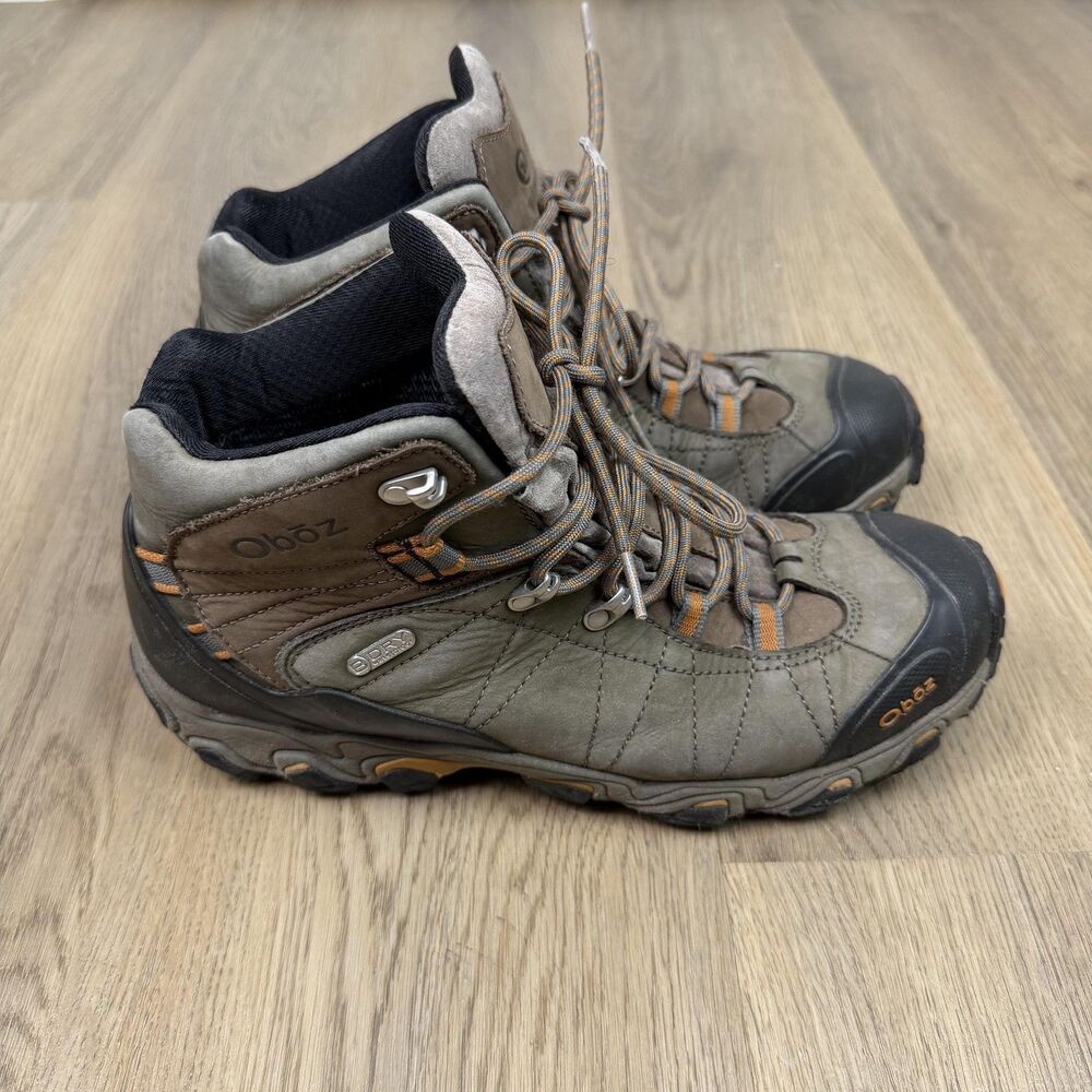 Oboz Boots Mens Size 11 Brown Bridger Waterproof Hiking Trail B-DRY Winter